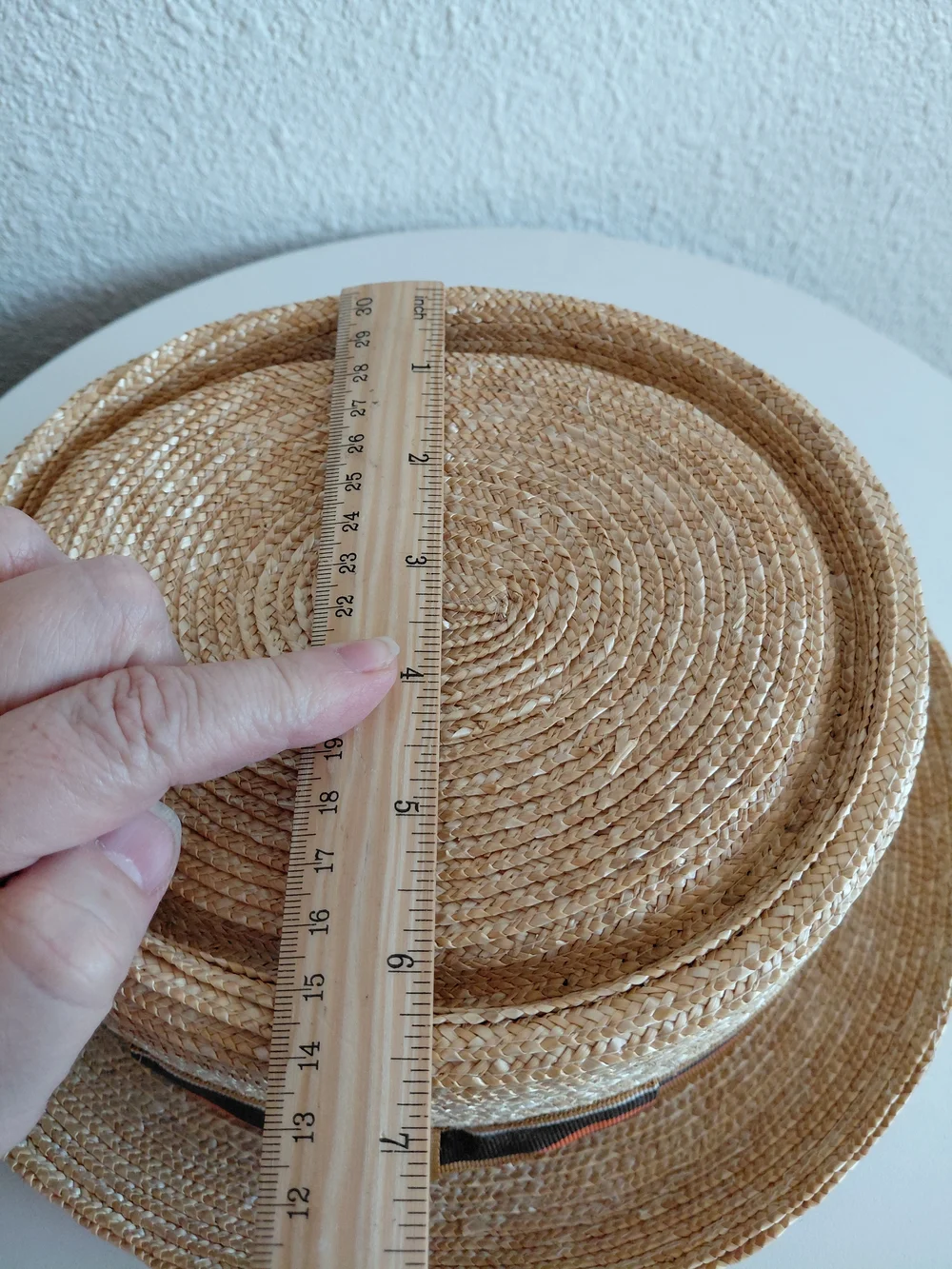 New with tag .H.Busque Thick Real Straw Boater Hat One Size Ajustable